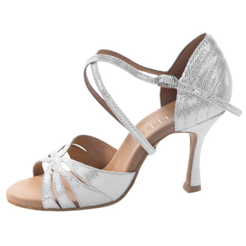 Rummos Femmes Chaussures de Danse Elite Paris 069 - Cuir Argent Diva - 7 cm