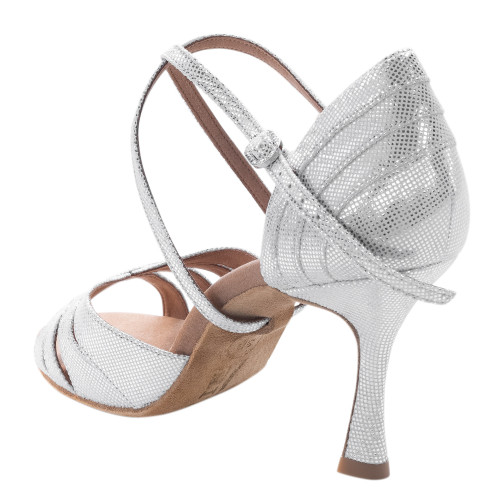 Rummos Women´s dance shoes Elite Paris 069 - Leather Silver - 7 cm