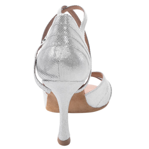 Rummos Women´s dance shoes Elite Paris 069 - Leather Silver - 7 cm