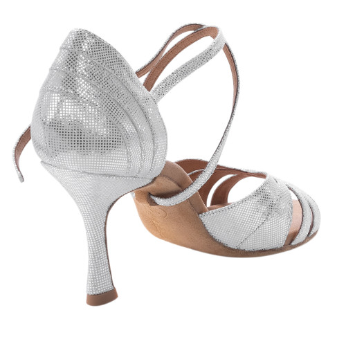 Rummos Women´s dance shoes Elite Paris 069 - Leather Silver - 7 cm