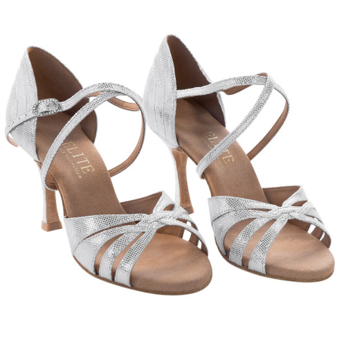 Rummos Women´s dance shoes Elite Paris 069 - Leather Silver - 7 cm