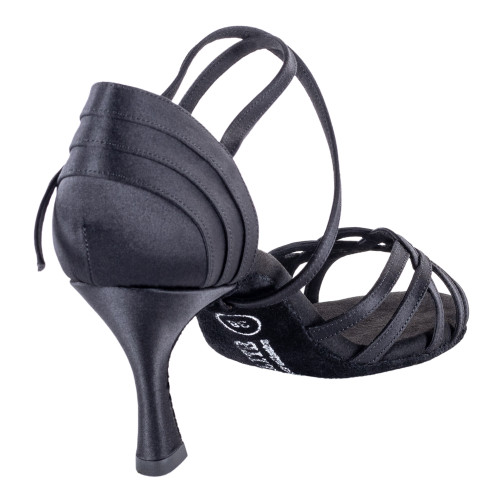 Rummos Damen Tanzschuhe Elite Gaia 041 - Material: Satin Schwarz - Weite: Normal - Absatz: 60R Flare - Größe: EUR 39