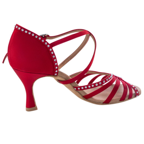 Rummos Mujeres Zapatos de Baile Elite Luna 049S - Satín Rojo - 6 cm