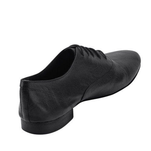 Rummos Hombres Zapatos de Baile Elite Flexman 001 - Cuero Negro - 3,5 cm