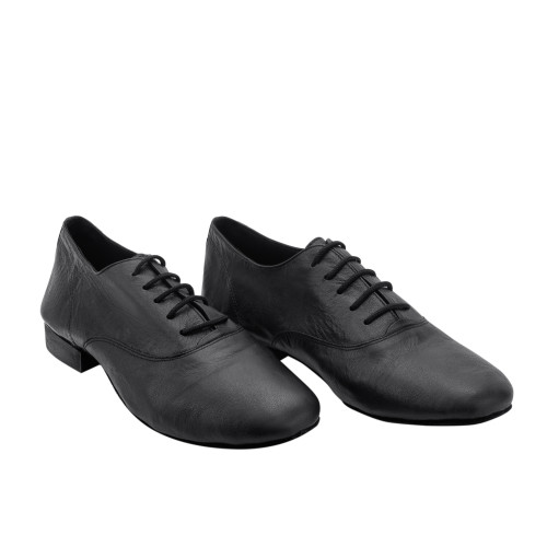 Rummos Hombres Zapatos de Baile Elite Flexman 001 - Cuero Negro - 3,5 cm