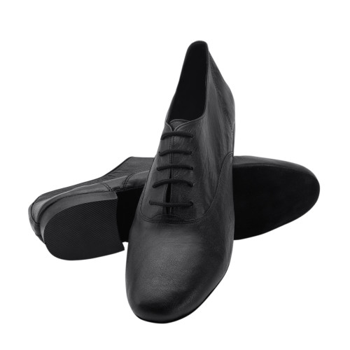 Rummos Homens Sapatos de Dança Elite Flexman 001 - Pele Preto - 3,5 cm