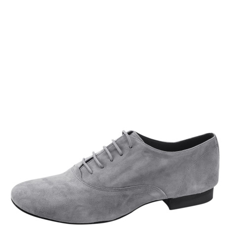 Rummos Hombres Zapatos de Baile Elite Flexman 240 - Nobuk Gris - 3,5 cm