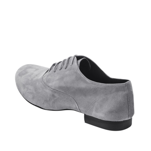 Rummos Hombres Zapatos de Baile Elite Flexman 240 - Nobuk Gris - 3,5 cm