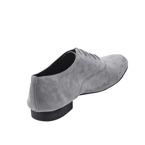 Rummos Hombres Zapatos de Baile Elite Flexman 240 - Nobuk Gris - 3,5 cm