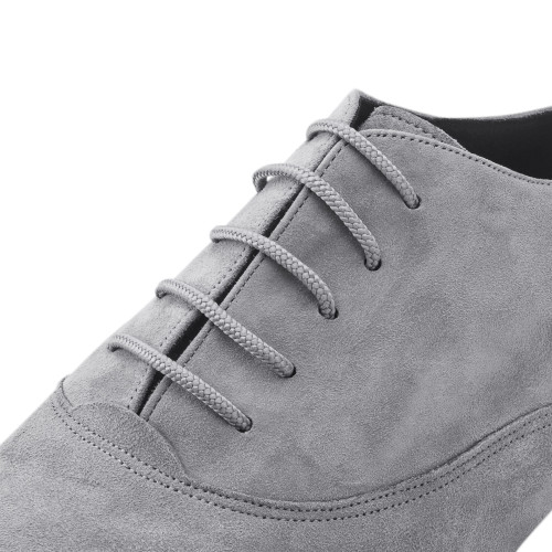 Rummos Hommes Chaussures de Danse Elite Flexman 240 - Nubuck Gris - 3,5 cm