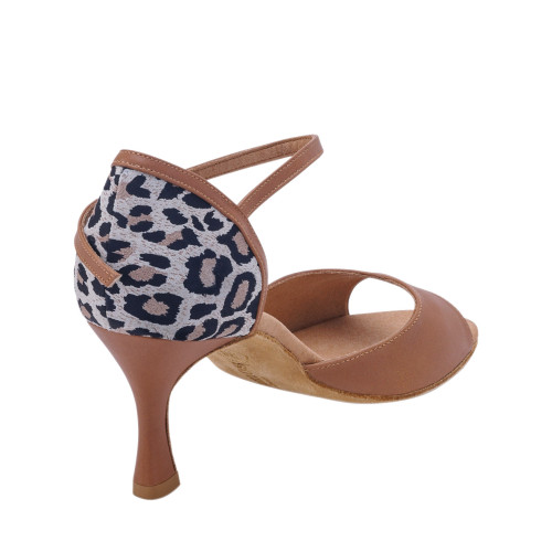 Rummos Women´s dance shoes Gabi - Leather Beige/Leopard - 6 cm