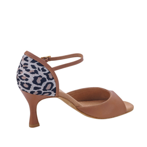Rummos Women´s dance shoes Gabi - Leather Beige/Leopard - 6 cm
