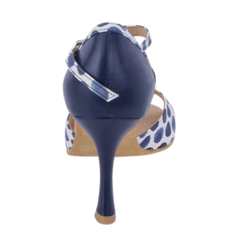 Rummos Femmes Chaussures de Danse Gabi - Cuir Bleu/Navy/Blanc - Normal - 70R Flare - EUR 39