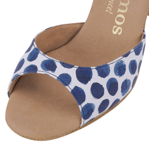 Rummos Mulheres Sapatos de Dança Gabi - Pele Azul/Navy/Branco - Normal - 70R Flare - EUR 39