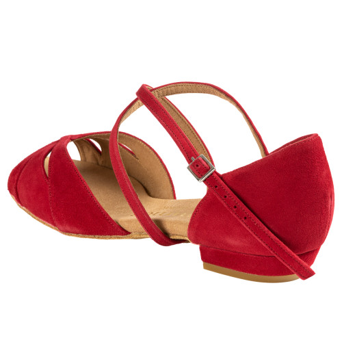 Rummos Damen Tanzschuhe Lola - Nubuck Rot - Normal - 20 Block - EUR 40