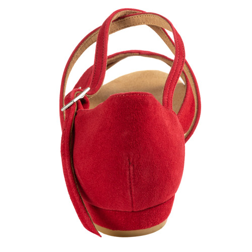 Rummos Damen Tanzschuhe Lola - Nubuck Rot - Normal - 20 Block - EUR 40