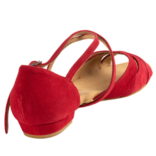Rummos Donne Scarpe da Ballo Lola - Nubuck Rosso - Medium (Normale) - 20 Block - EUR 39