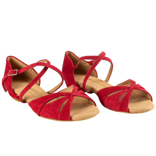 Rummos Donne Scarpe da Ballo Lola - Nubuck Rosso - Medium (Normale) - 20 Block - EUR 39