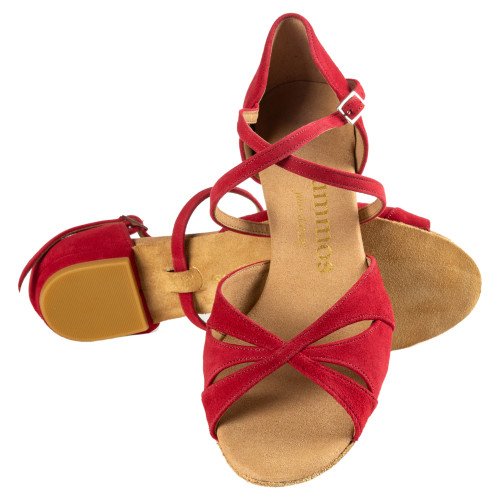 Rummos Mulheres Sapatos de Dança Lola - Nobuk Vermelho - Normal - 20 Block - EUR 37