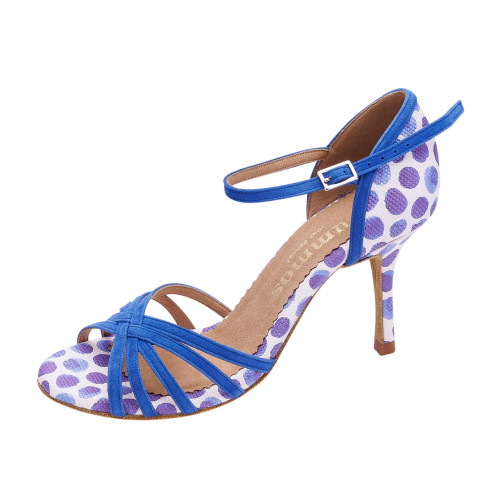 Rummos Femmes Chaussures de Danse Marylin - Nubuck/Cuir Bleu/BlueFiyi/Blanc - Normal - 80E Stiletto - EUR 37