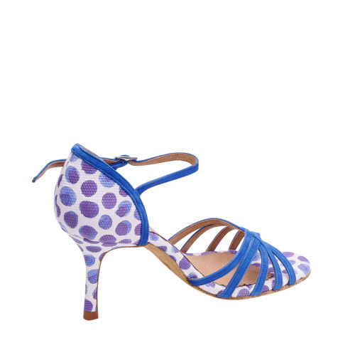 Rummos Women´s dance shoes Marylin - Nubuck/Leather Blue/BlueFiyi/White - Normal - 80E Stiletto - EUR 37