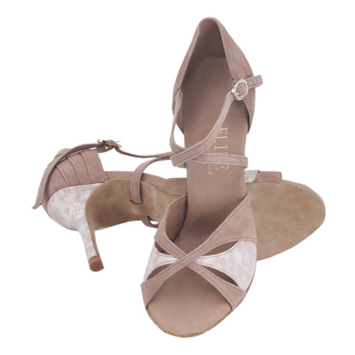 Rummos Damen Tanzschuhe Elite Paloma - Material: Nubuck/Leder - Farbe: Hellbraun/Bege - Weite: Normal - Absatz: 80E Stiletto - Größe: EUR 38