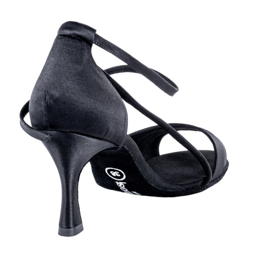 Rummos Donne Scarpe da Ballo R304 - Raso Nero - 6 cm