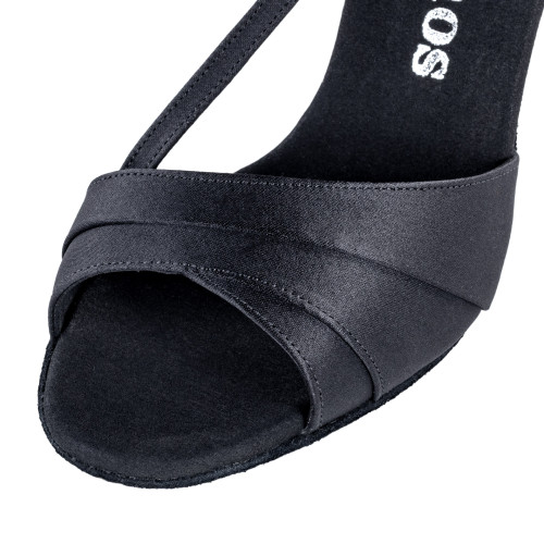 Rummos Mujeres Zapatos de Baile R304 - Satén Negro - 6 cm