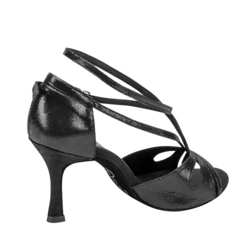 Rummos Mulheres Sapatos de Dança R306 - Pele Preto Diva - 7 cm