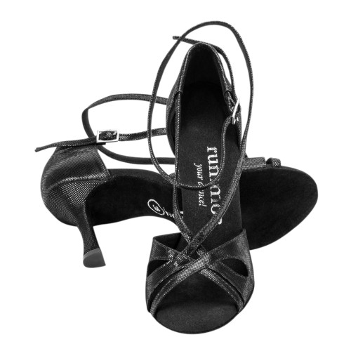 Rummos Dames Dansschoenen R306 - Leer Zwart Diva - 7 cm