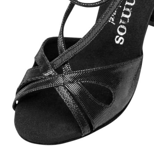 Rummos Mulheres Sapatos de Dança R306 - Pele Preto Diva - 7 cm