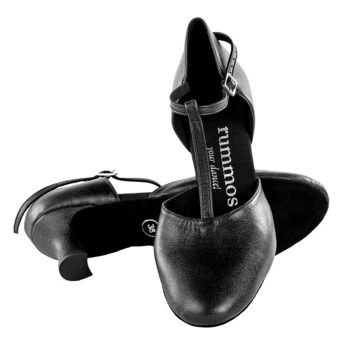 Rummos Mulheres Sapatos de Dança R312 - Pele Preto - 5 cm