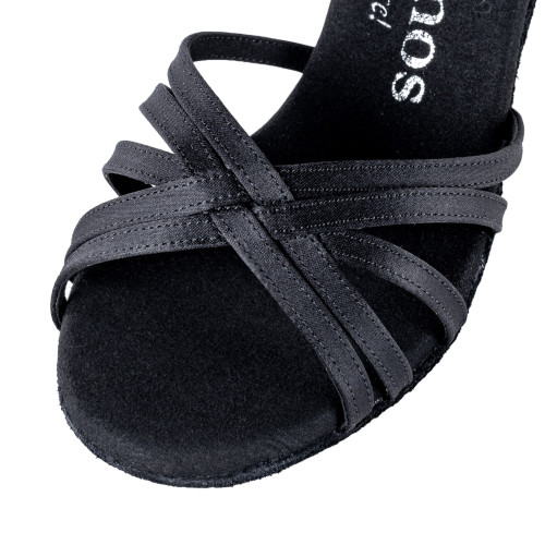 Rummos Damen Tanzschuhe R332 - Satin Schwarz - 6 cm