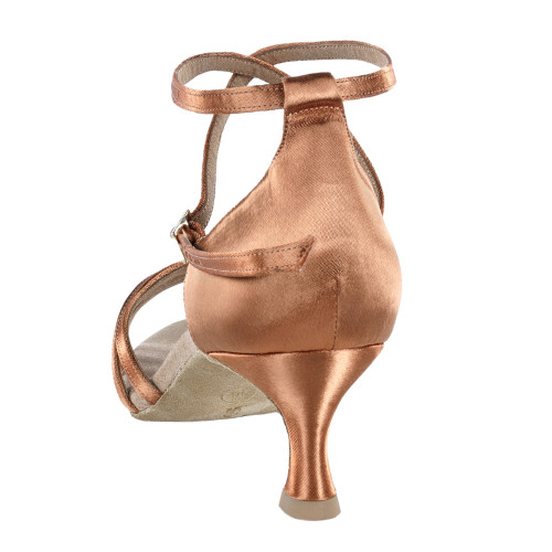 Rummos Damen Tanzschuhe R332 - Satin Dark Tan - 5 cm