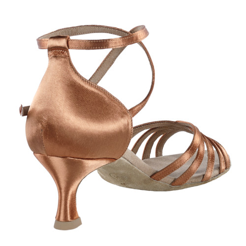 Rummos Damen Tanzschuhe R332 - Satin Dark Tan - 5 cm