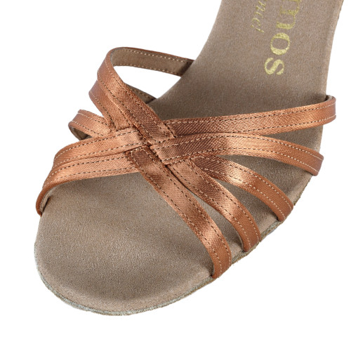 Rummos Women´s dance shoes R332 - Satin Dark Tan - 5 cm