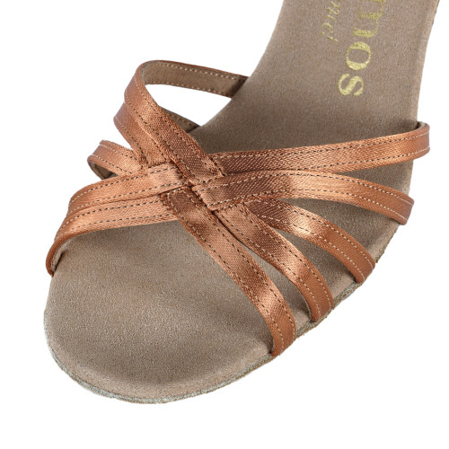 Rummos Damen Tanzschuhe R332 - Satin Dark Tan - 5 cm