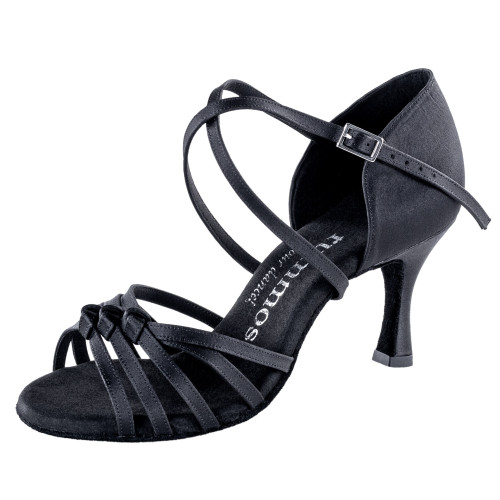 Rummos Damen Tanzschuhe R358 - Satin Schwarz - 6 cm