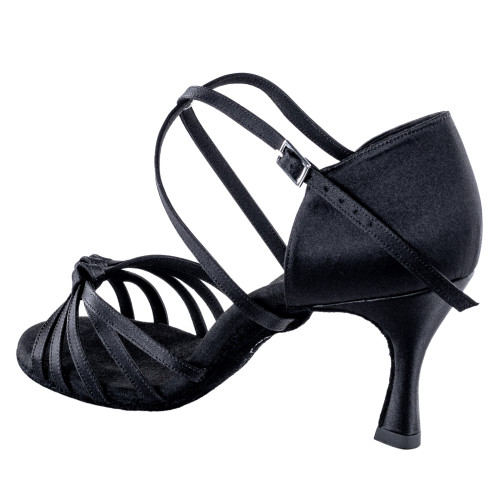 Rummos Mujeres Zapatos de Baile R358 - Satén Negro - 6 cm