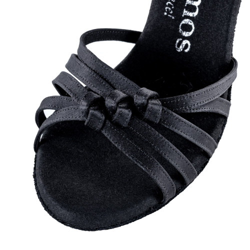 Rummos Mujeres Zapatos de Baile R358 - Satén Negro - 6 cm