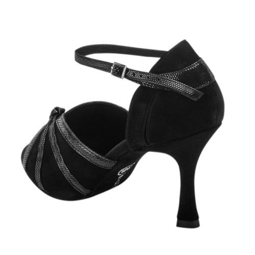 Rummos Damen Tanzschuhe R367 - Leder Schwarz - 7 cm