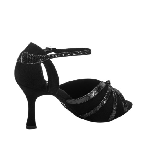 Rummos Dames Dansschoenen R367 - Leer Zwart - 7 cm