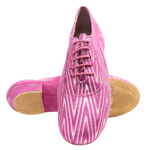 Rummos Mujeres Zapatos de Práctica R377 - Cuero/Nobuk Neon Pink - 4,5 cm