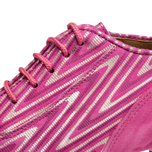 Rummos Damen Trainerschuhe R377 - Leder/Nubuck Neon Pink - 4,5 cm