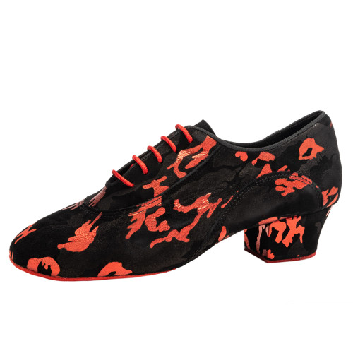Rummos Femmes Chaussures d'entraînement R377 - Cuir/Nubuck Noir/Rouge - 4,5 cm