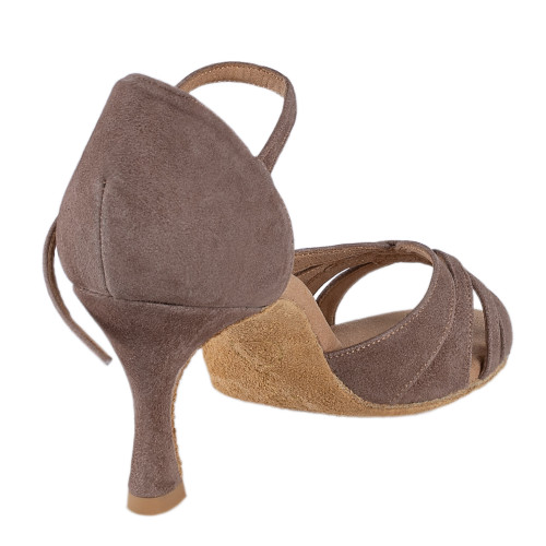 Rummos Damen Tanzschuhe R383 - Nubuck Taupe - 6 cm