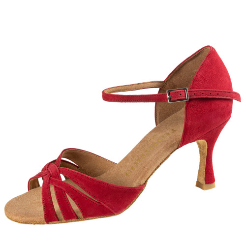 Rummos Damen Tanzschuhe R383 - Nubuck Rot - 6 cm