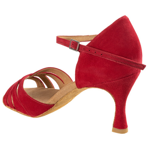 Rummos Damen Tanzschuhe R383 - Nubuck Rot - 6 cm