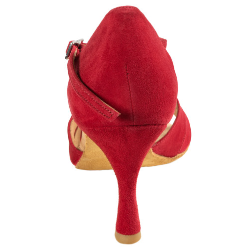Rummos Mulheres Sapatos de Dança R383 - Nobuk Vermelho - 6 cm
