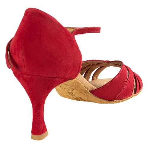 Rummos Mulheres Sapatos de Dança R383 - Nobuk Vermelho - 6 cm